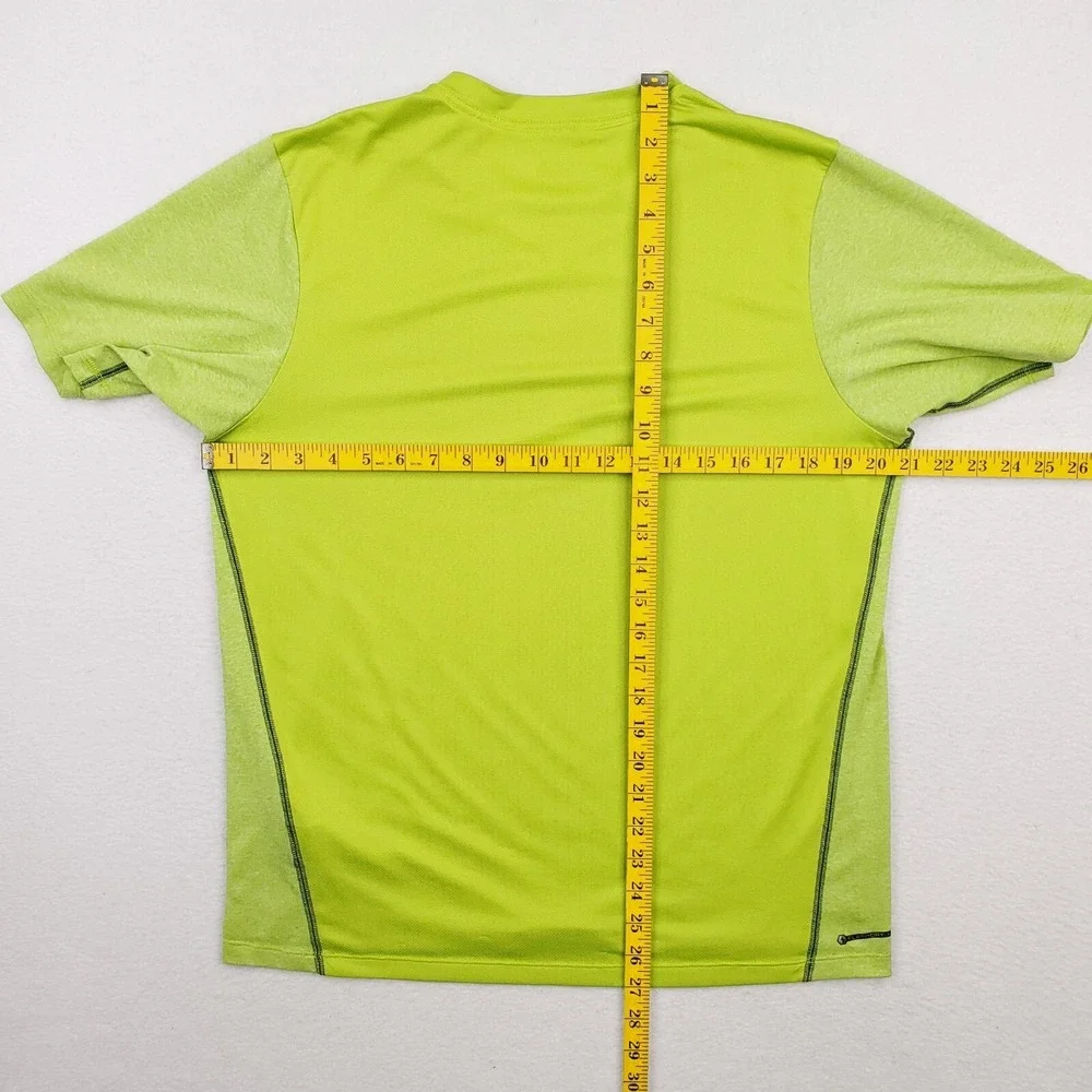North Face Shirt Mens Medium Green Reactor Running V Neck Flashdry XD Training
